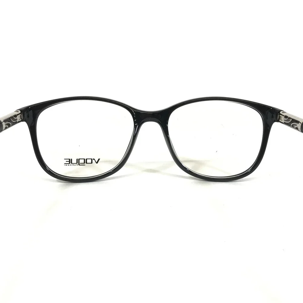 Vogue Eyeglasses Frames VO5168 W44 Black Silver Square Full Rim 52-17-140